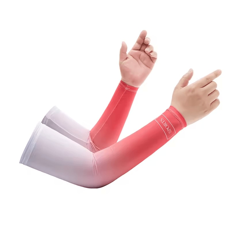 Gradient Ice Silk Arm Sleeves UV Sun Protection Cooling Covers For Men Women 4