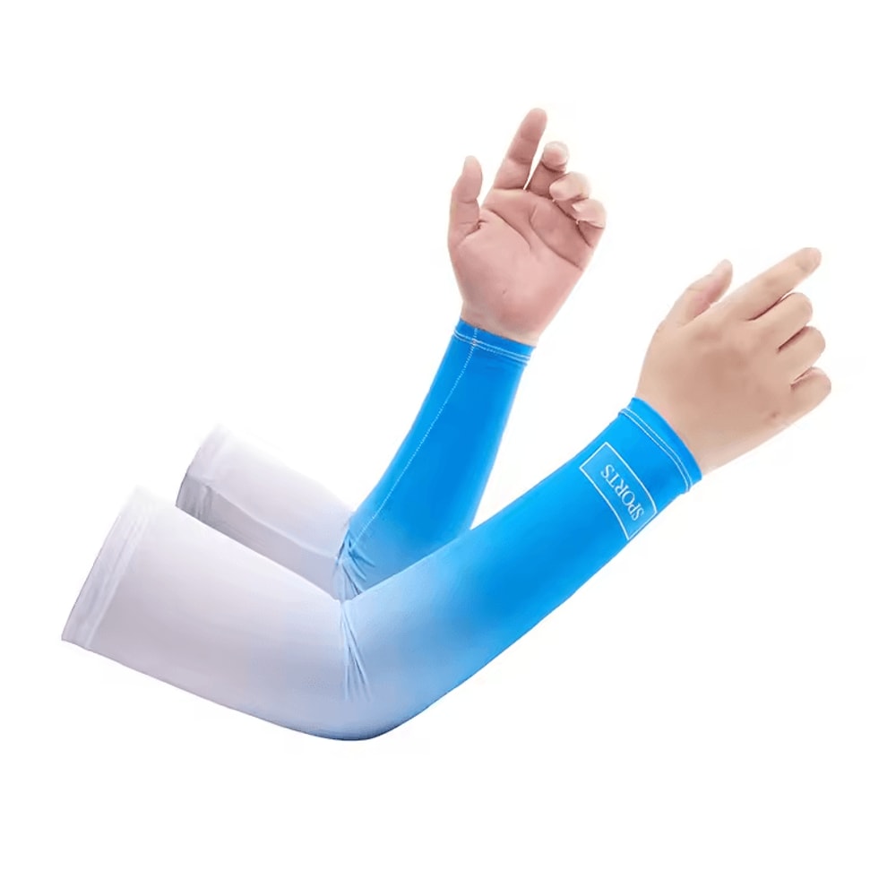 Gradient Ice Silk Arm Sleeves UV Sun Protection Cooling Covers For Men Women 5