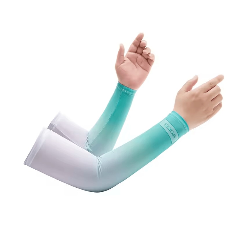 Gradient Ice Silk Arm Sleeves UV Sun Protection Cooling Covers For Men Women 6