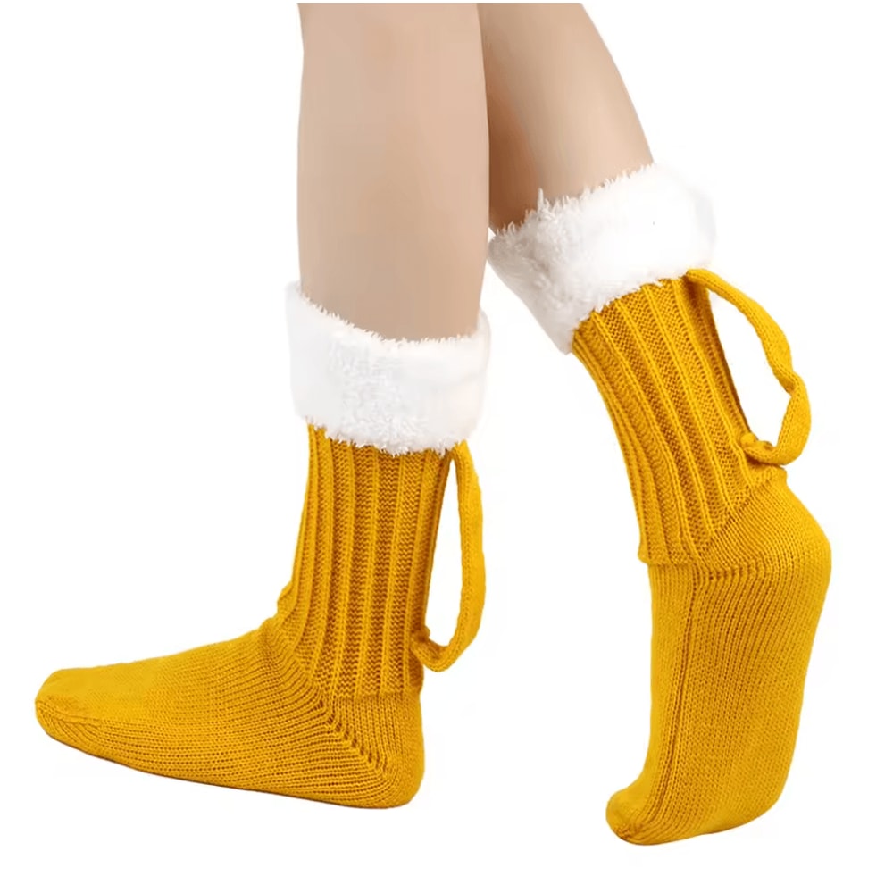Beer Mug Knitted Socks Cozy Warm Funny Novelty MidCalf Socks For Men Women 0