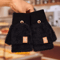 Womens Fuzzy FlipTop Gloves Warm Plush Touchscreen Fingerless Mittens With Cute Design 3