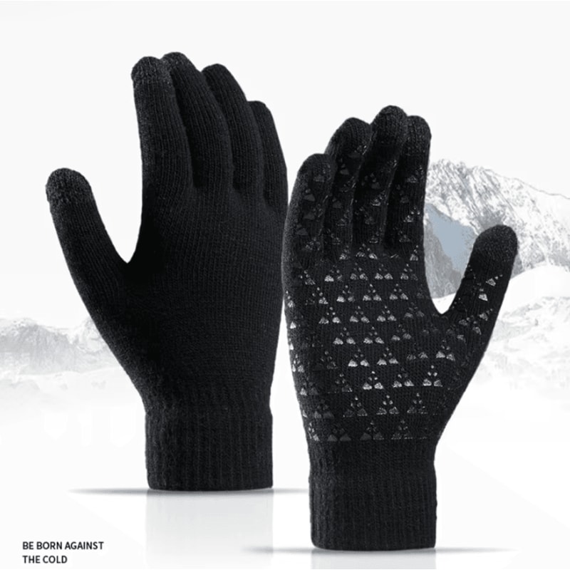 Elastic Knit Winter Gloves Warm AntiSlip Touchscreen Driving Gloves For Men Women 0
