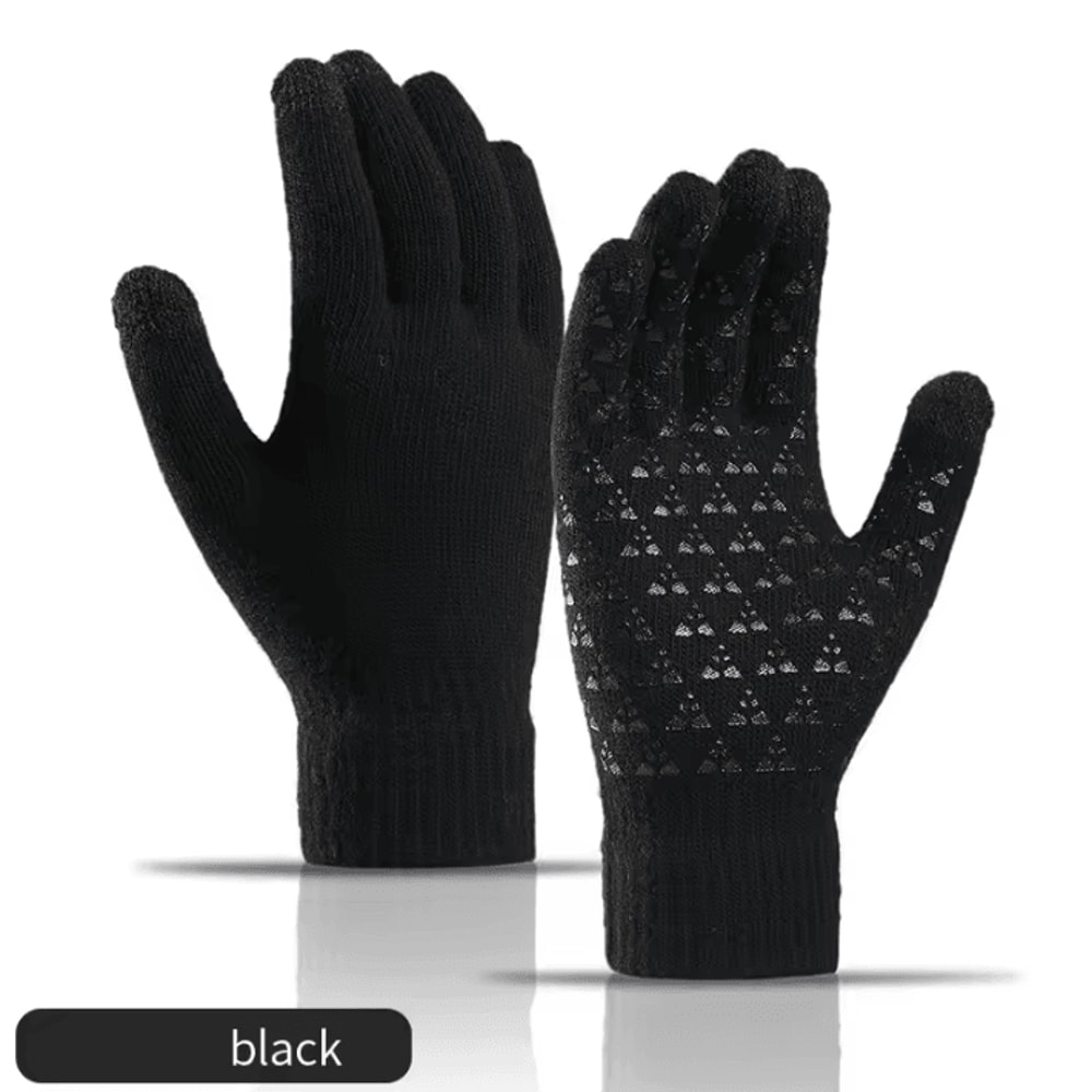 Elastic Knit Winter Gloves Warm AntiSlip Touchscreen Driving Gloves For Men Women 3