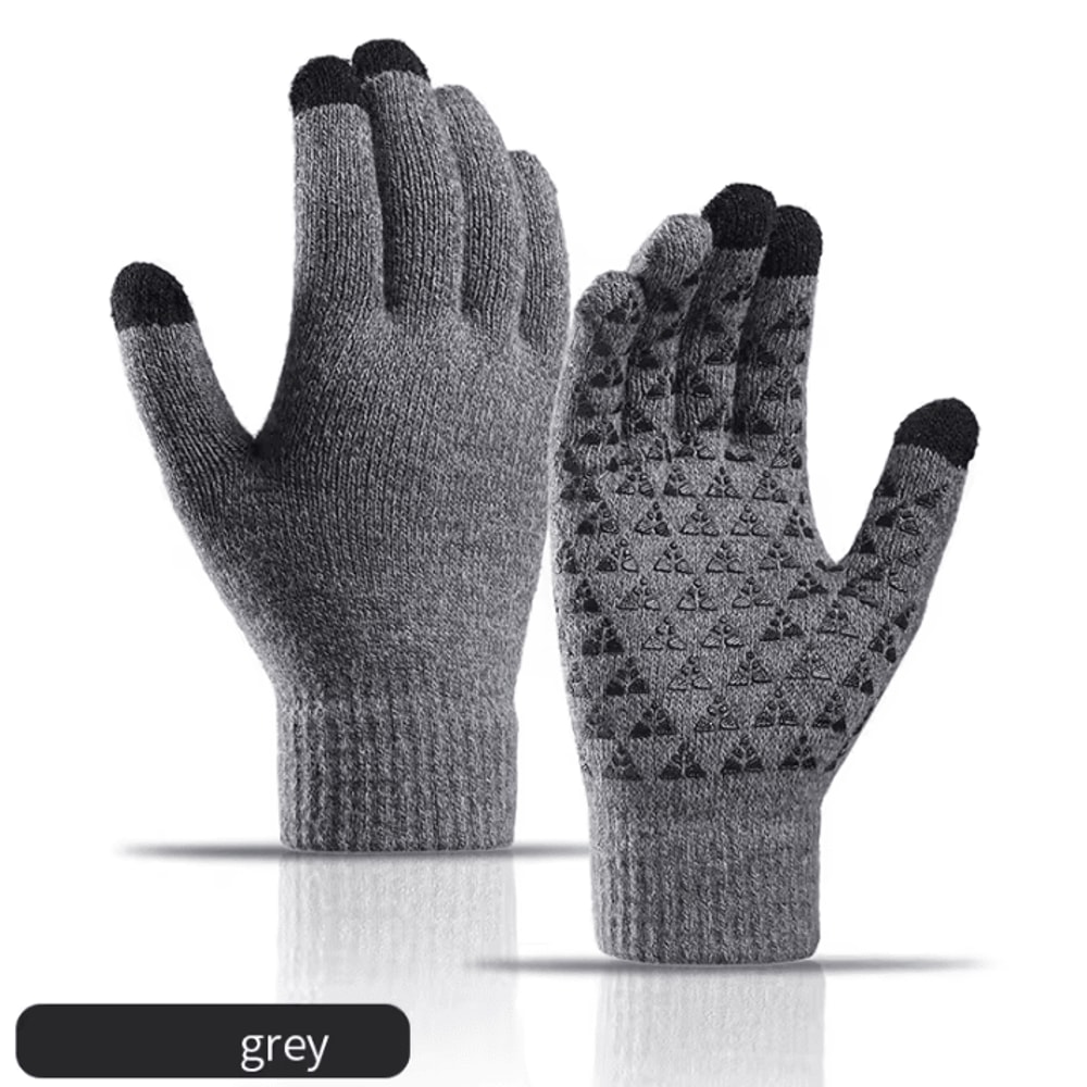 Elastic Knit Winter Gloves Warm AntiSlip Touchscreen Driving Gloves For Men Women 4