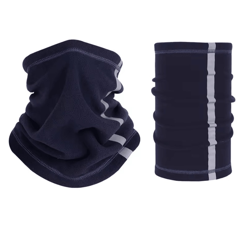 Reflective Fleece Neck Gaiter Warm Windproof Cycling Outdoor Face Cover For Men Women 1