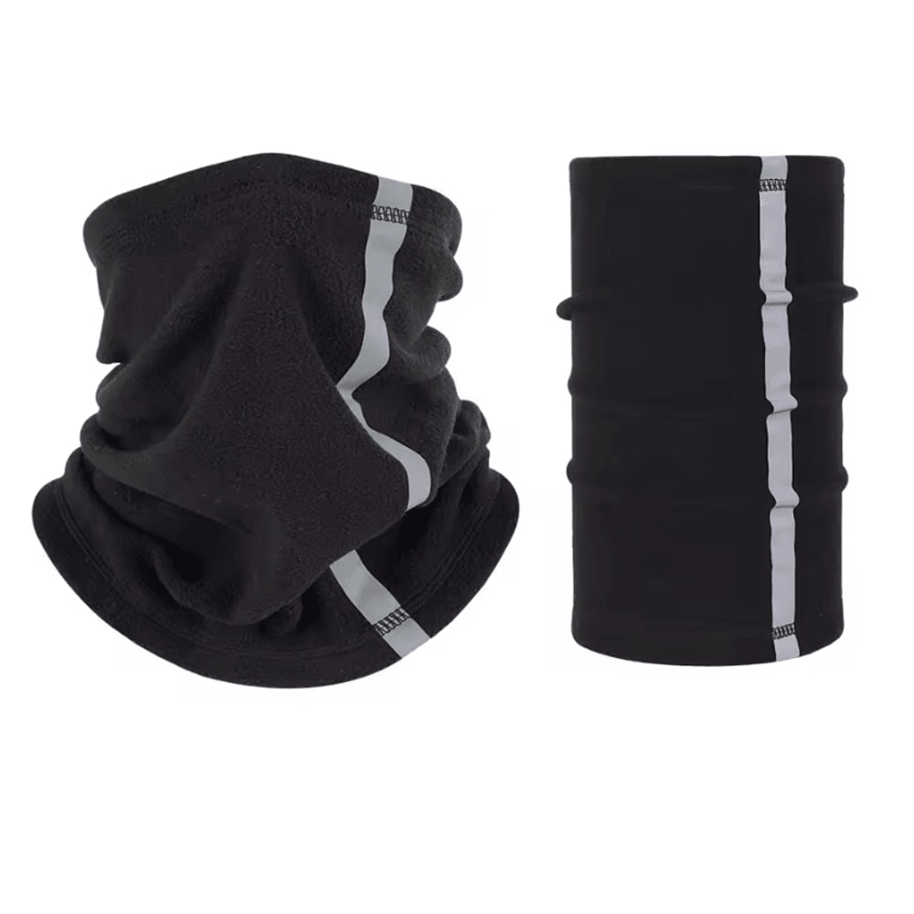 Reflective Fleece Neck Gaiter Warm Windproof Cycling Outdoor Face Cover For Men Women 2