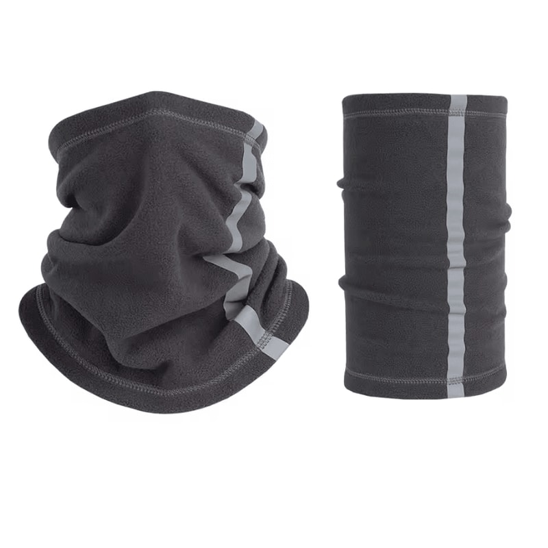Reflective Fleece Neck Gaiter Warm Windproof Cycling Outdoor Face Cover For Men Women 3