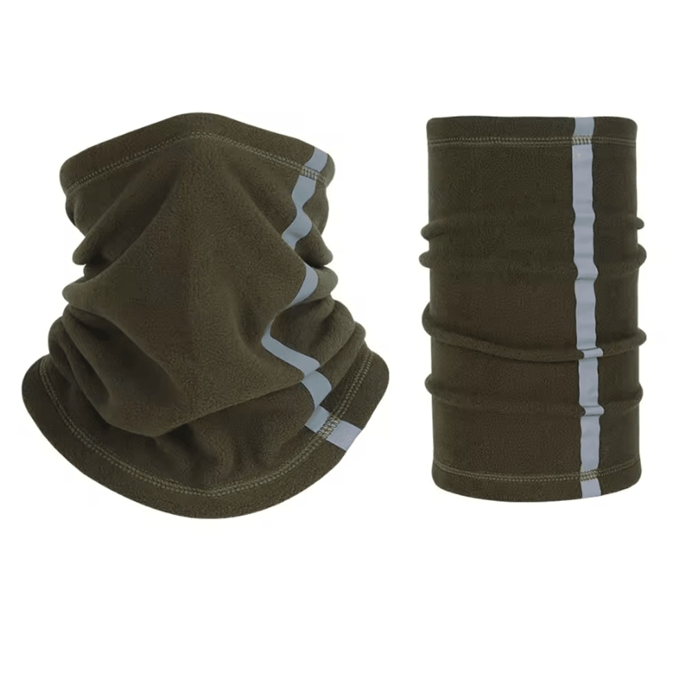 Reflective Fleece Neck Gaiter Warm Windproof Cycling Outdoor Face Cover For Men Women 4