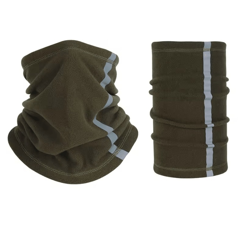 Reflective Fleece Neck Gaiter Warm Windproof Cycling Outdoor Face Cover For Men Women 4