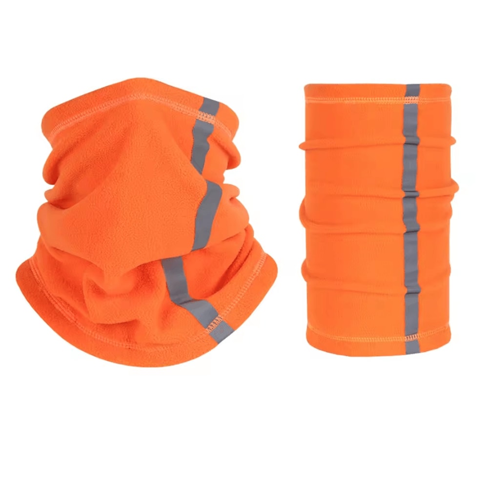 Reflective Fleece Neck Gaiter Warm Windproof Cycling Outdoor Face Cover For Men Women 6