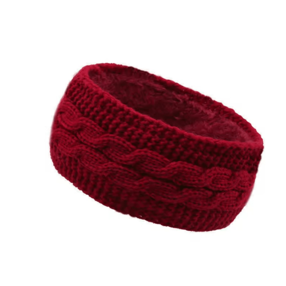 Chunky Knit Fleece Headband Warm Cable Ear Warmer For Women 2