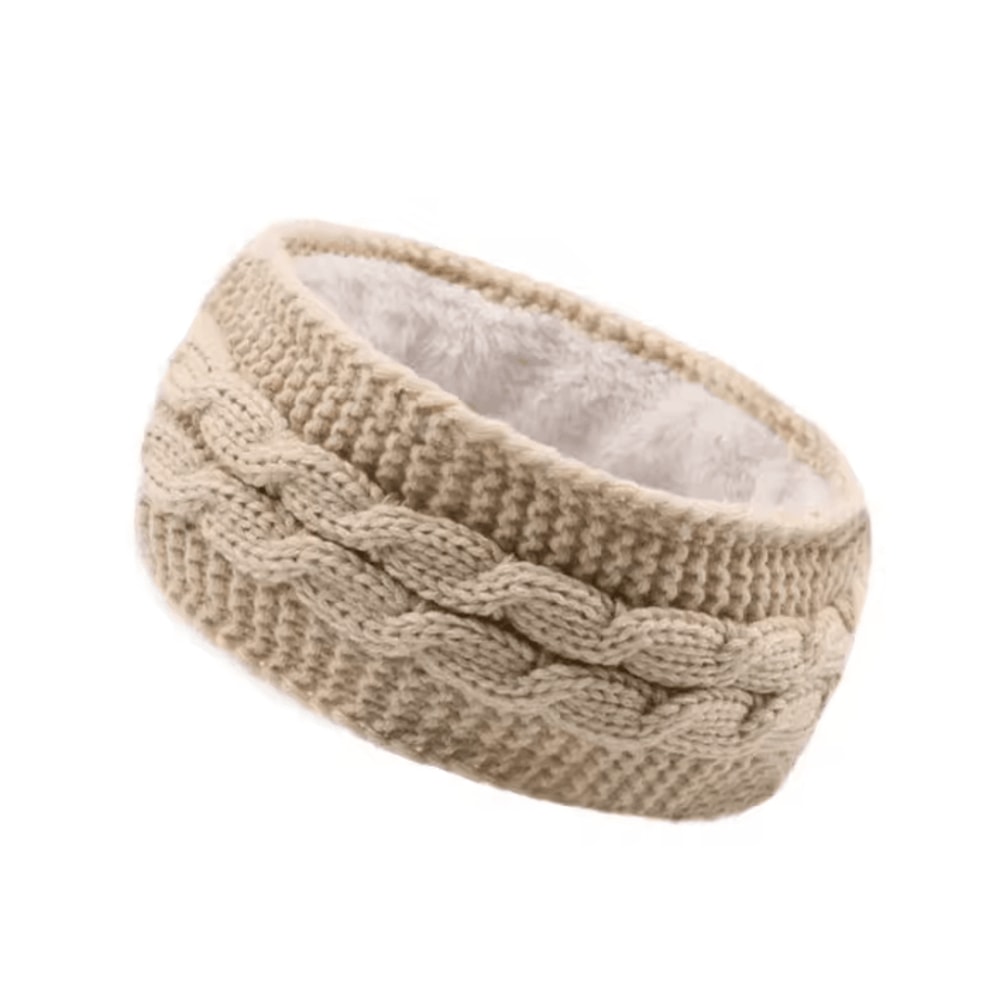 Chunky Knit Fleece Headband Warm Cable Ear Warmer For Women 3