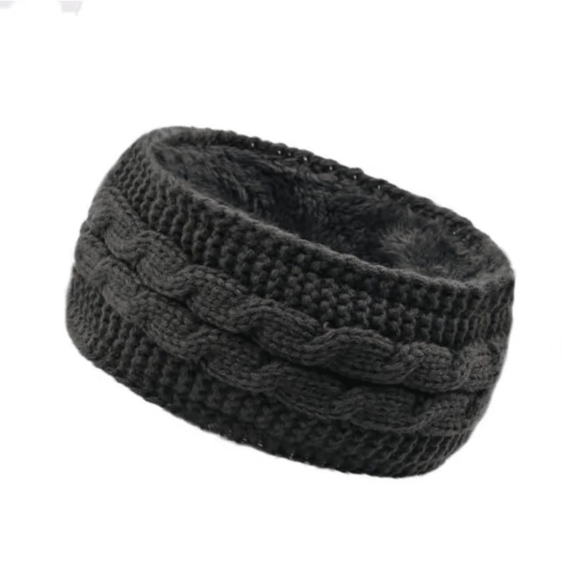 Chunky Knit Fleece Headband Warm Cable Ear Warmer For Women 4