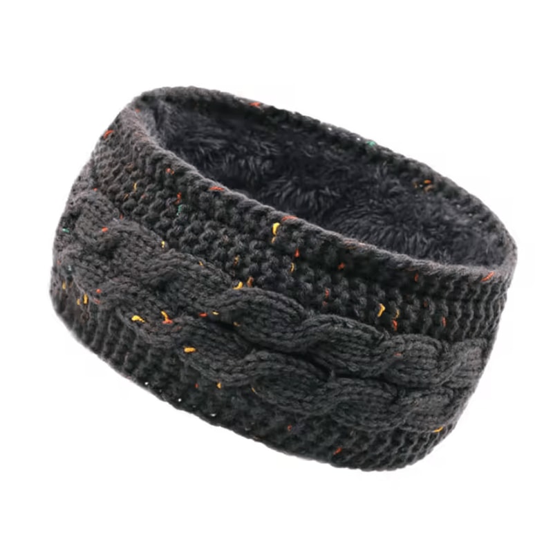 Chunky Knit Fleece Headband Warm Cable Ear Warmer For Women 9