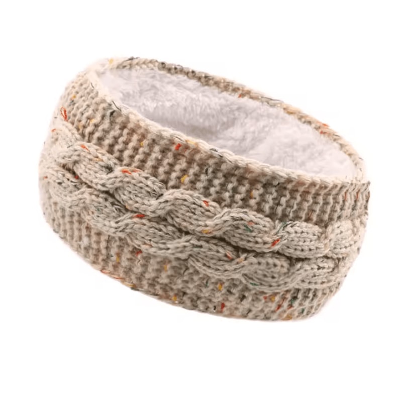 Chunky Knit Fleece Headband Warm Cable Ear Warmer For Women 8