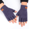 AlpacaTherm Knit Fingerless Gloves For Men Warm Thermal Driving Work Gloves 3