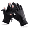 FrostGrip Waterproof Touchscreen Cycling Gloves With Thermal Fleece Zipper Fit 0