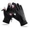 FrostGrip Waterproof Touchscreen Cycling Gloves With Thermal Fleece Zipper Fit 4