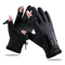 FrostGrip Waterproof Touchscreen Cycling Gloves With Thermal Fleece Zipper Fit 4