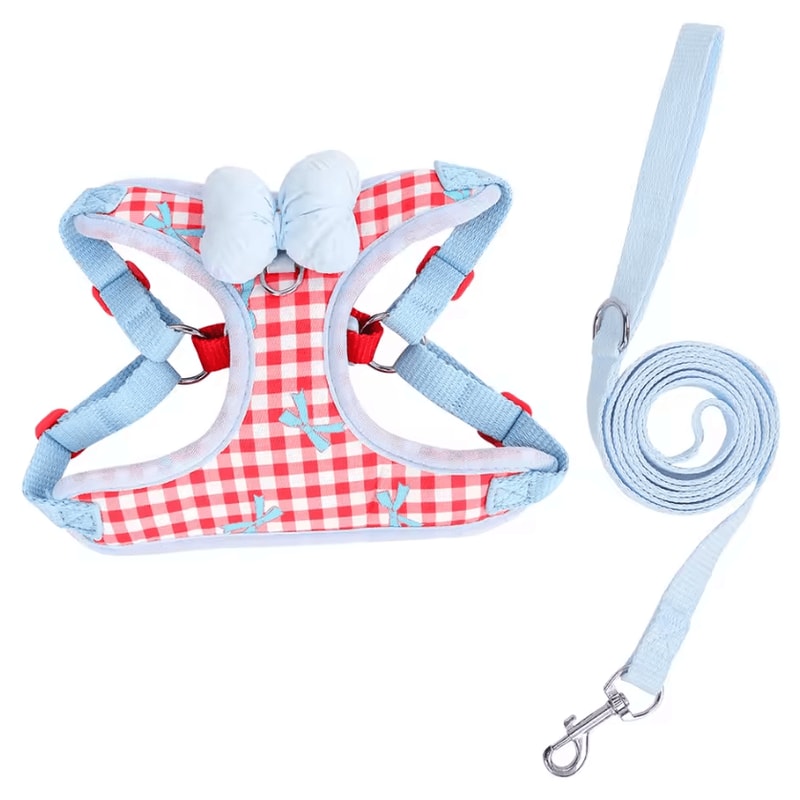 BowCharm Reflective Small Dog Harness Vest With Leash Breathable Secure Outdoor Fit 3