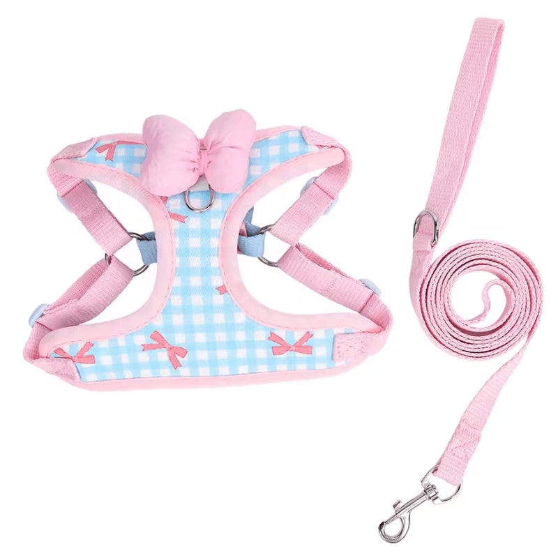 BowCharm Reflective Small Dog Harness Vest With Leash Breathable Secure Outdoor Fit 5