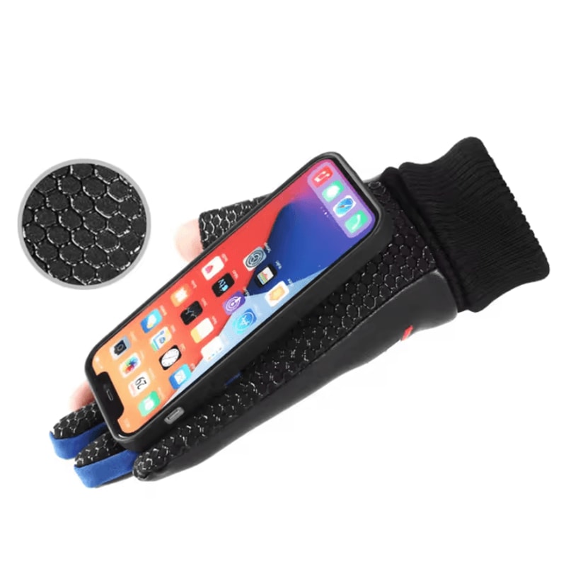 GripFlex PU Leather Fingerless Cycling Gloves Waterproof Windproof Thermal Riding Gloves 1