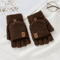 FlexWarm FlipTop Knitted Winter Gloves For Men Thick Thermal Fingerless Mittens 4