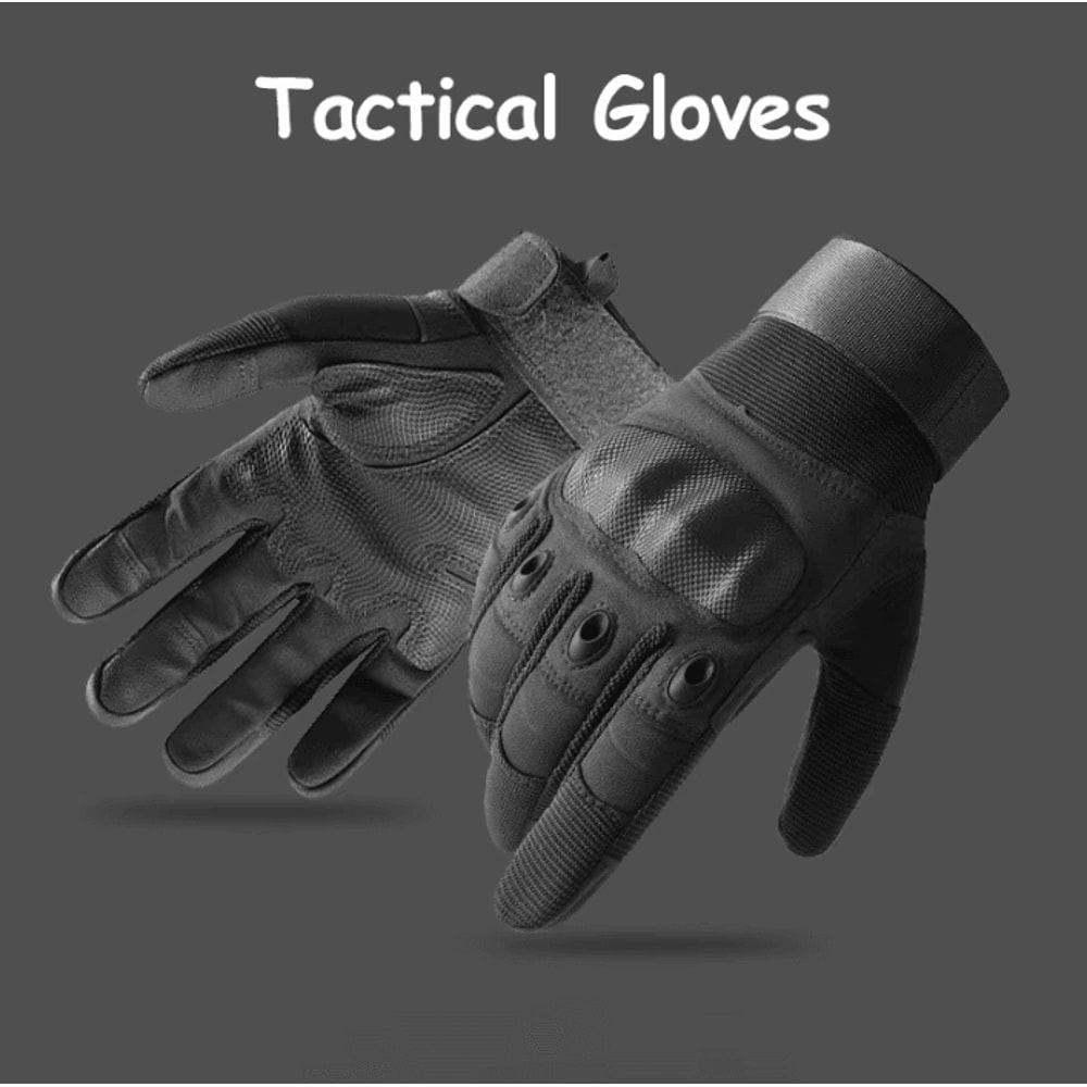 CarbonShield Tactical Touchscreen Gloves Hard Knuckle Protection Cycling Combat Gloves 0