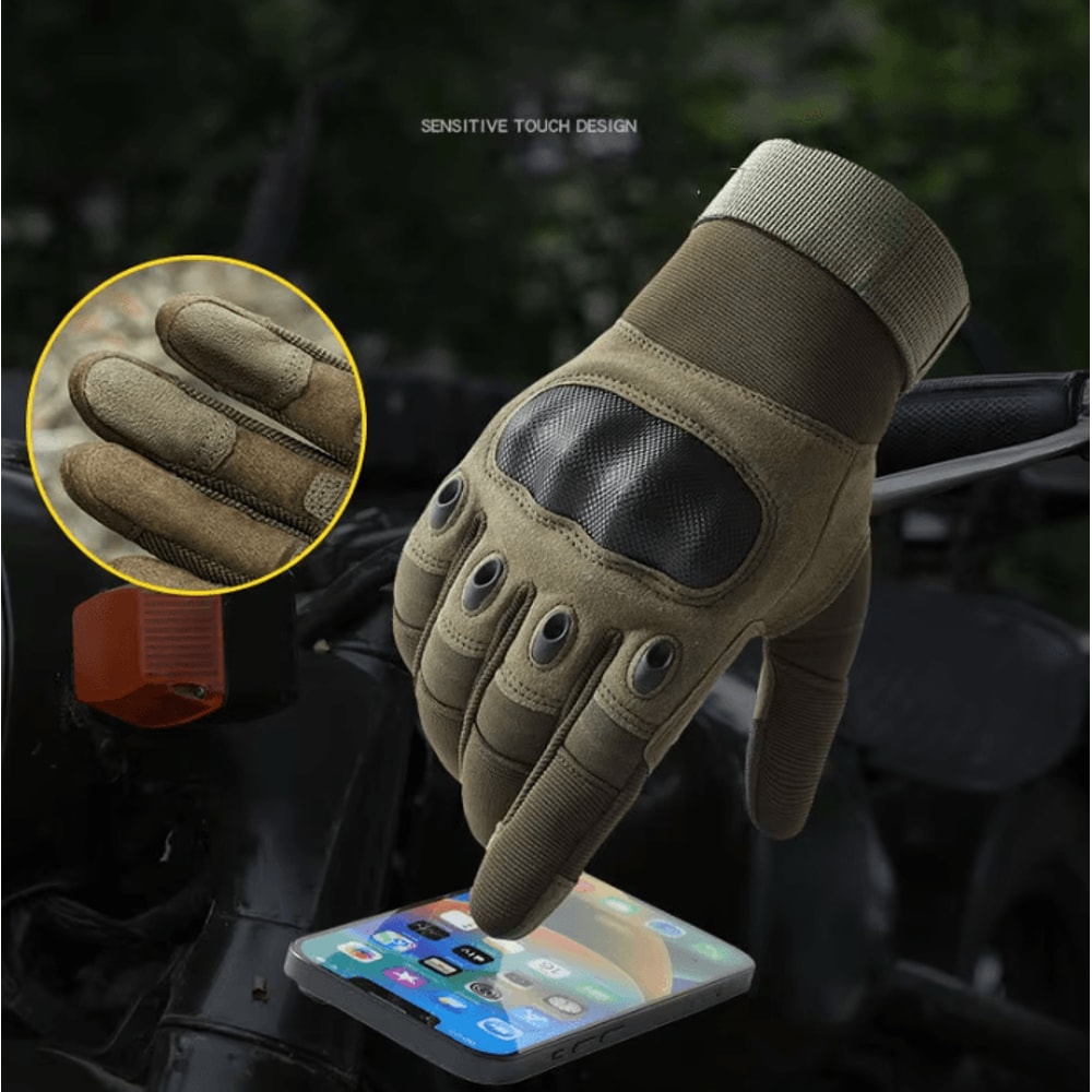 CarbonShield Tactical Touchscreen Gloves Hard Knuckle Protection Cycling Combat Gloves 2