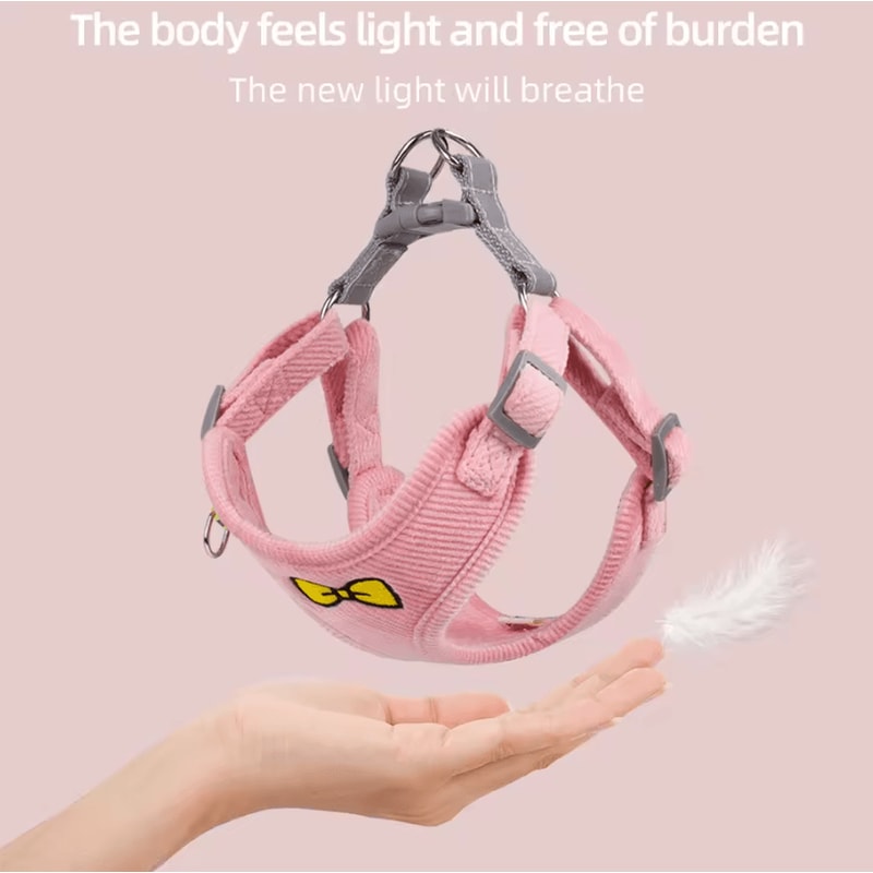 BowPaw Reflective Small Dog Harness Vest With Leash Cute Breathable Secure Fit 1