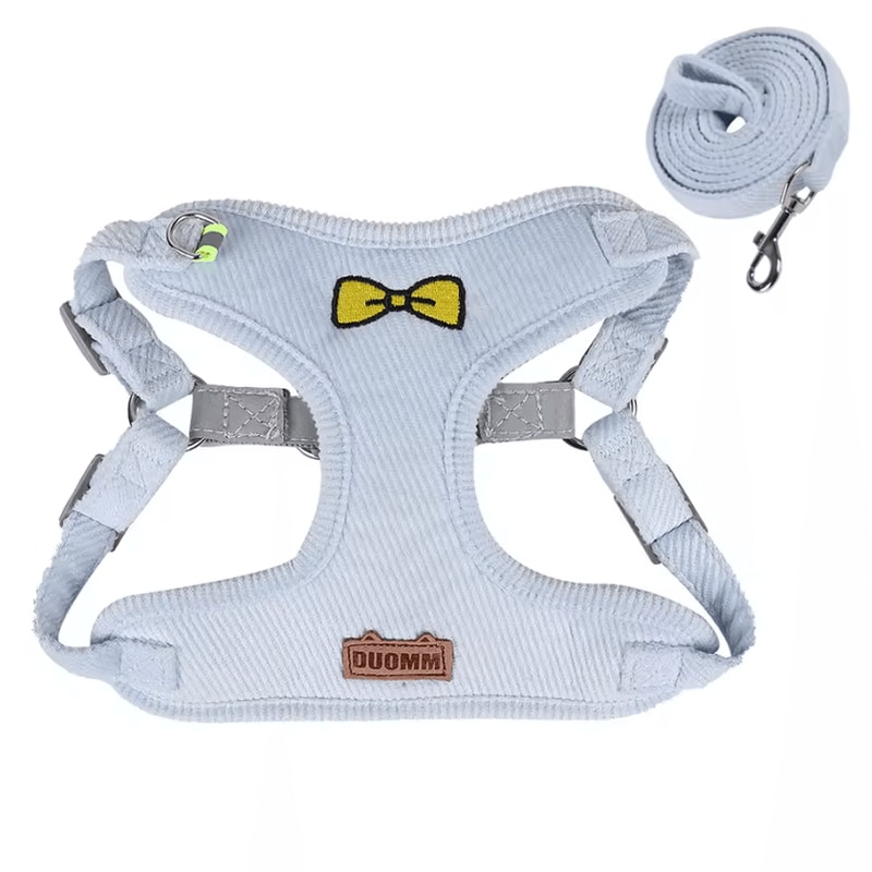 BowPaw Reflective Small Dog Harness Vest With Leash Cute Breathable Secure Fit 3