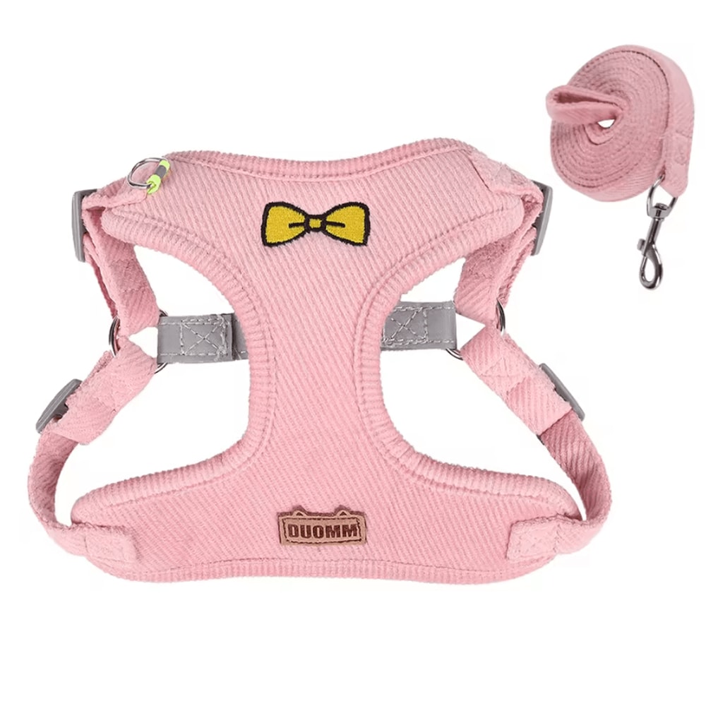BowPaw Reflective Small Dog Harness Vest With Leash Cute Breathable Secure Fit 4