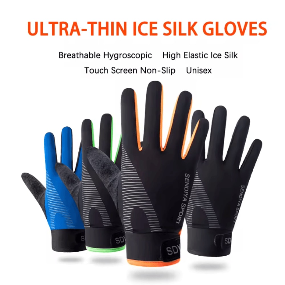 CoolTouch Ice Silk Sun Protection Gloves Breathable Touchscreen Summer Gloves 0