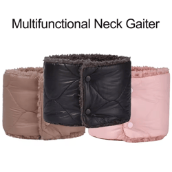 thermowrap button fleece neck gaiter – thick windproof winter neck warmer for outdoor sports