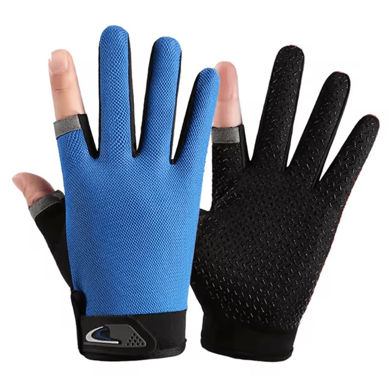 GripLite Summer Fingerless Fishing Cycling Gloves Breathable AntiSlip Outdoor Performance Gloves 6