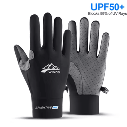 coolguard ice silk uv protection gloves – breathable touchscreen summer driving & cycling gloves