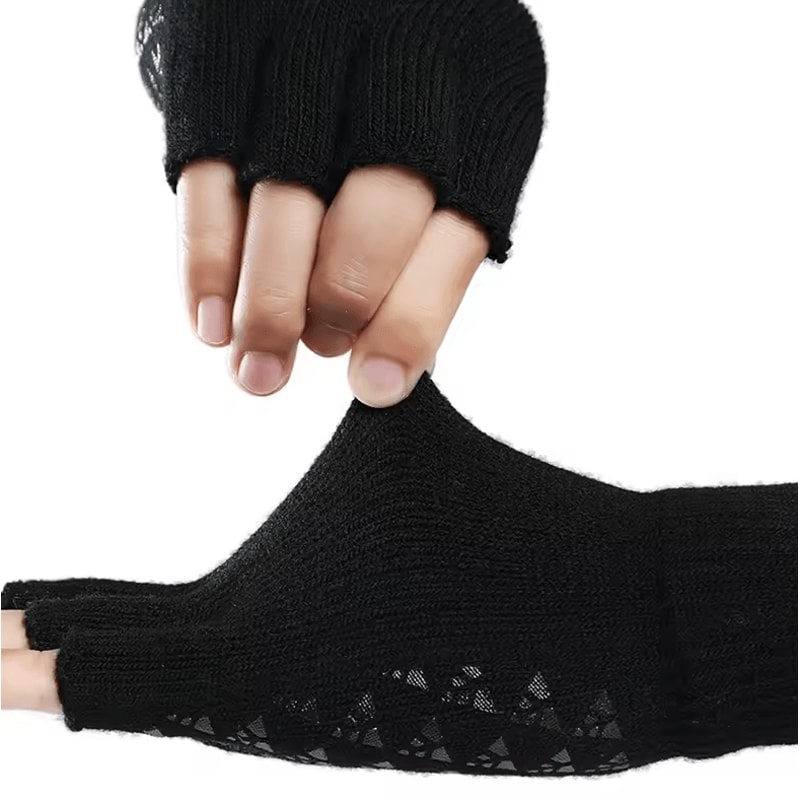 FlexGrip Knit Fingerless Winter Gloves Soft AntiSlip Typing Everyday Gloves 1