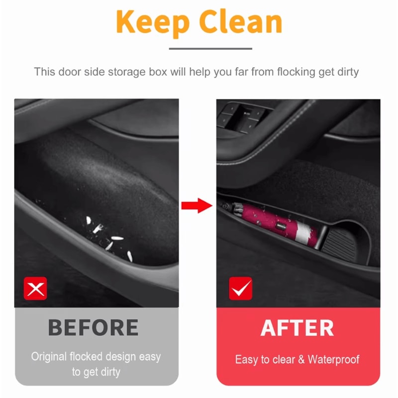 Tesla Model Y Door Handle Storage Organizer Box Hidden Door Pocket For 20252026 Juniper 1