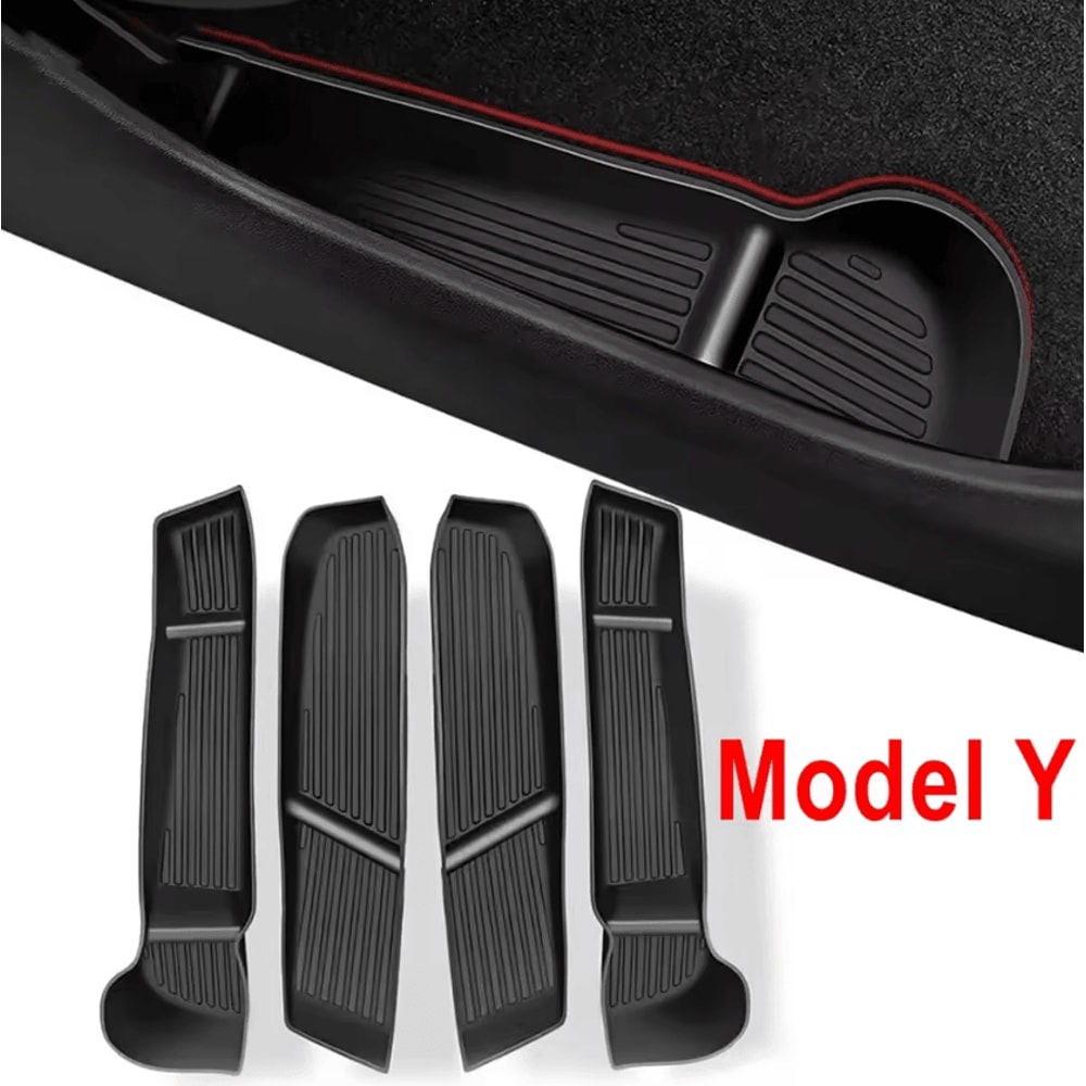 Tesla Model Y Door Handle Storage Organizer Box Hidden Door Pocket For 20252026 Juniper 4