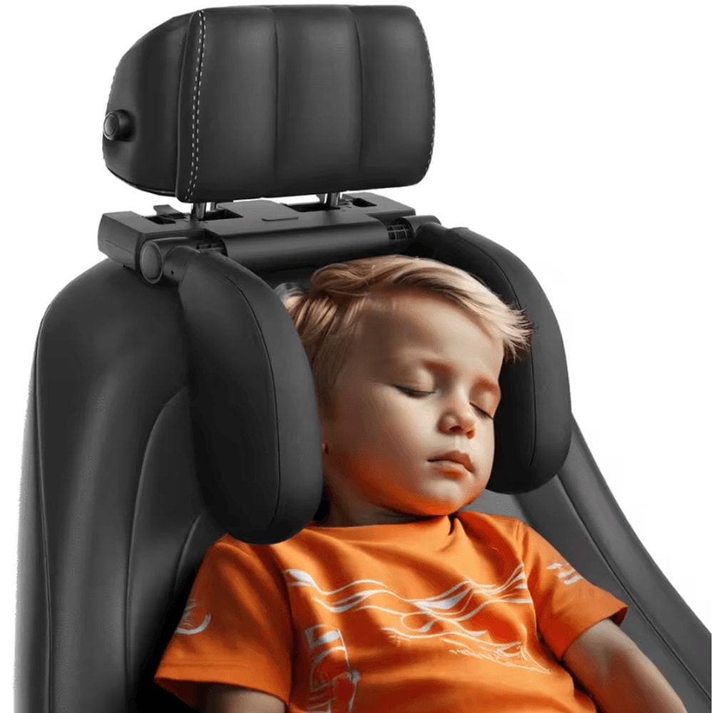 Adjustable Memory Foam Car Headrest Pillow With 180 Neck Support Travel Comfort Essential 0