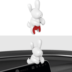 tesla dog mode mini screen ornament – cute dashboard decoration for model 3 & model y