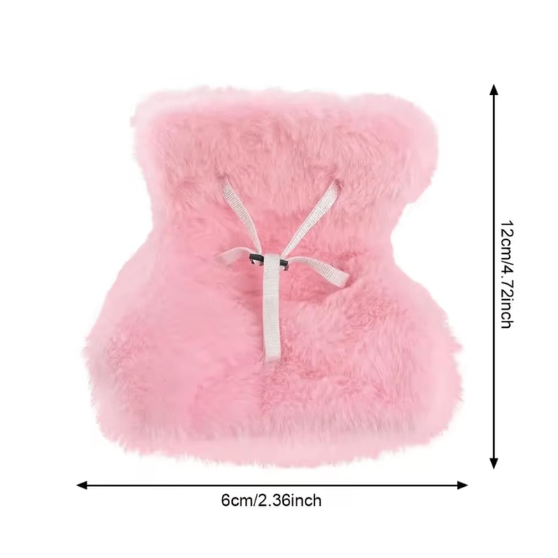 Kawaii Labubu Plush Doll Car Seat Mini Vent Clip Safety Chair For Cute Car Decor 1