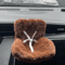 Kawaii Labubu Plush Doll Car Seat Mini Vent Clip Safety Chair For Cute Car Decor 2