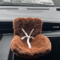 Kawaii Labubu Plush Doll Car Seat Mini Vent Clip Safety Chair For Cute Car Decor 2