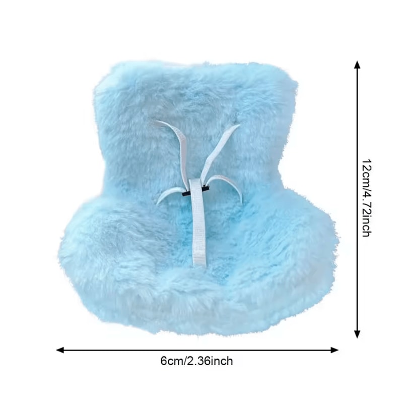Kawaii Labubu Plush Doll Car Seat Mini Vent Clip Safety Chair For Cute Car Decor 3