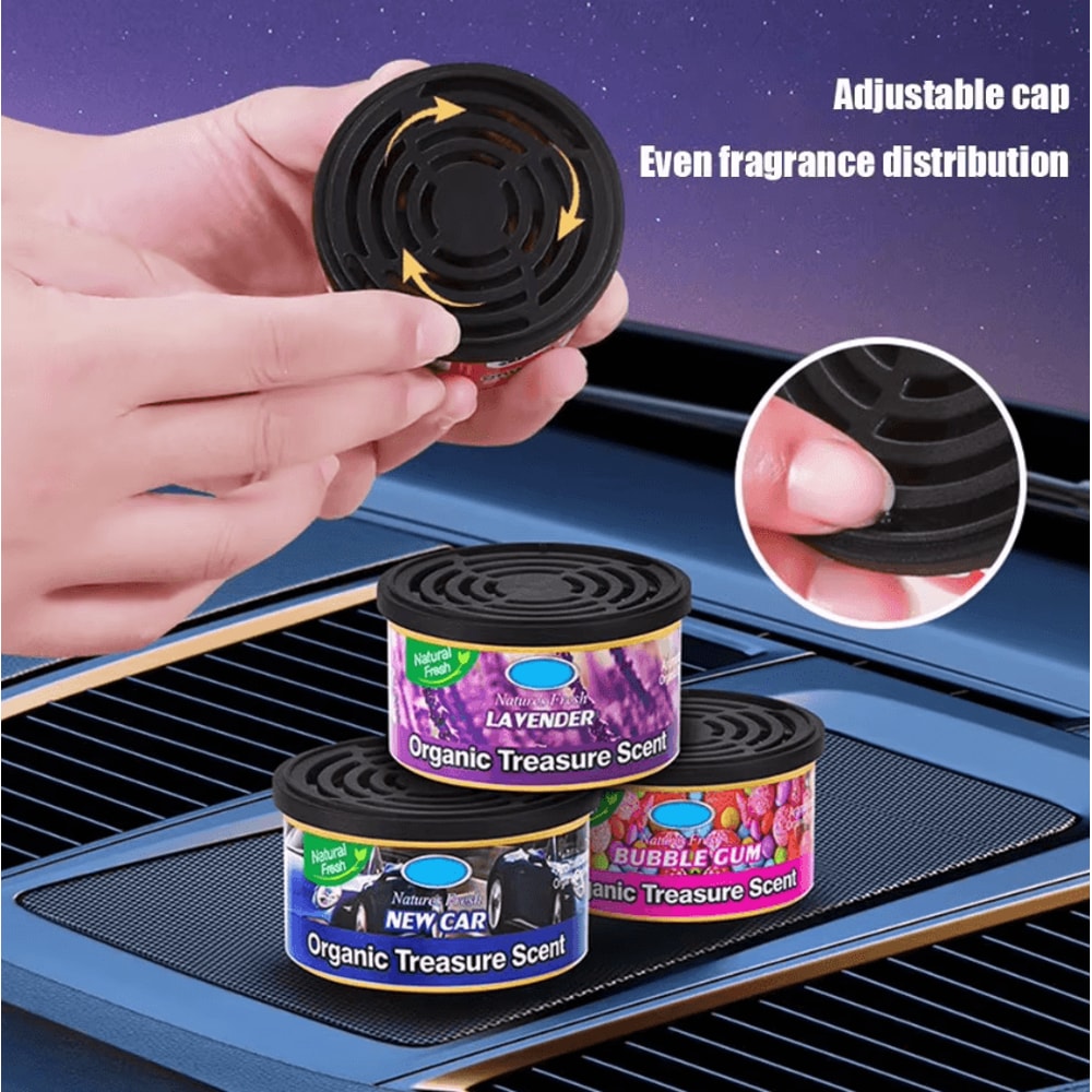 Natural Wood Block Car Air Freshener LongLasting Lavender Cherry Bubble Gum Scents 0