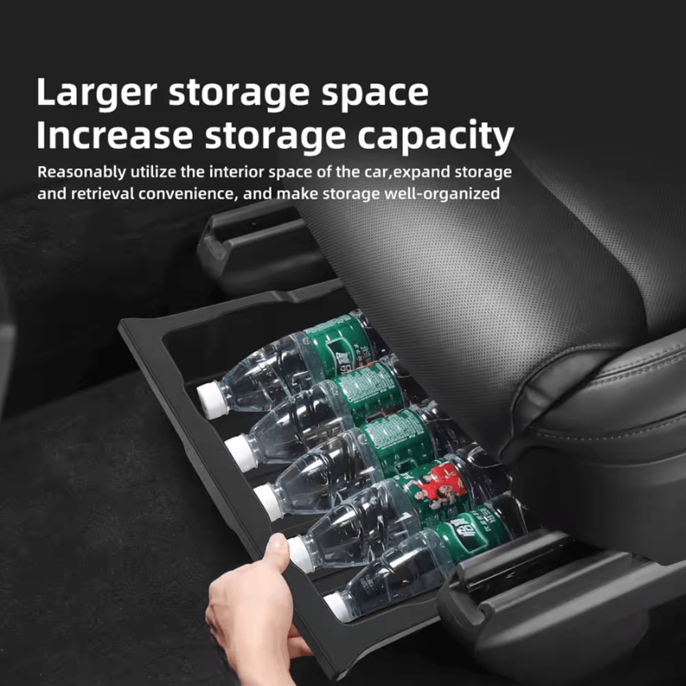Tesla Model X Under Seat Storage Drawer Hidden Organizer Box For 20232026 Interior Upgrade 1