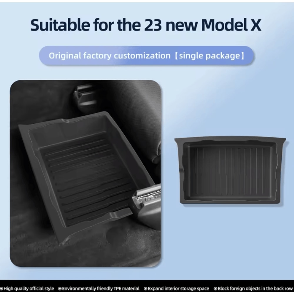 Tesla Model X Under Seat Storage Drawer Hidden Organizer Box For 20232026 Interior Upgrade 3