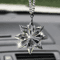 Crystal Snowflake Car Pendant Sun Catcher Elegant Hanging Ornament For Interior Sparkle 0
