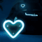 SolarPowered Heart Shape LED Car Ambient Light USB Rechargeable Romantic Decor 3